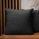 Dekorační povlak na polštář 50x50 cm v grafitové barvě imitující kožešinu