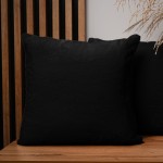 Dekorační povlak na polštář 50x50 cm v černé barvě v imitaci kožešiny