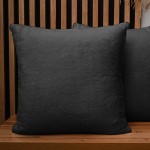 Dekorační povlak na polštář 55x55 cm v grafitové barvě imitující kožešinu