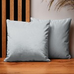 Dekorační povlak na polštář 30x30 cm z modré velurové látky