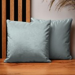 Dekorační povlak na polštář 30x30 cm z velurové látky v mátové barvě