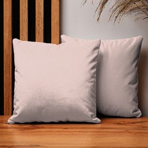 Dekorační povlak na polštář 30x30 cm z růžově zlaté velurové tkaniny