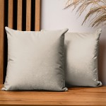 Dekorační povlak na polštář 40x40 cm ze stříbrné velurové látky