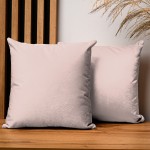 Dekorační povlak na polštář 40x40 cm v růžově zlaté barvě z velurové tkaniny