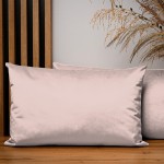 Dekorační povlak na polštář 40x60 cm v růžově zlaté barvě z velurové tkaniny