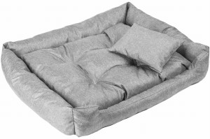 Pelíšek pro psy 120x85x20 cm XXL Snugly v šedé barvě – Polštář pro psy, kočky a domácí zvířata