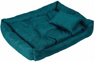 Pelíšek pro psy 120x85x20 cm XXL Snugly v tyrkysové barvě – Polštář pro psa, kočku a domácí mazlíčky